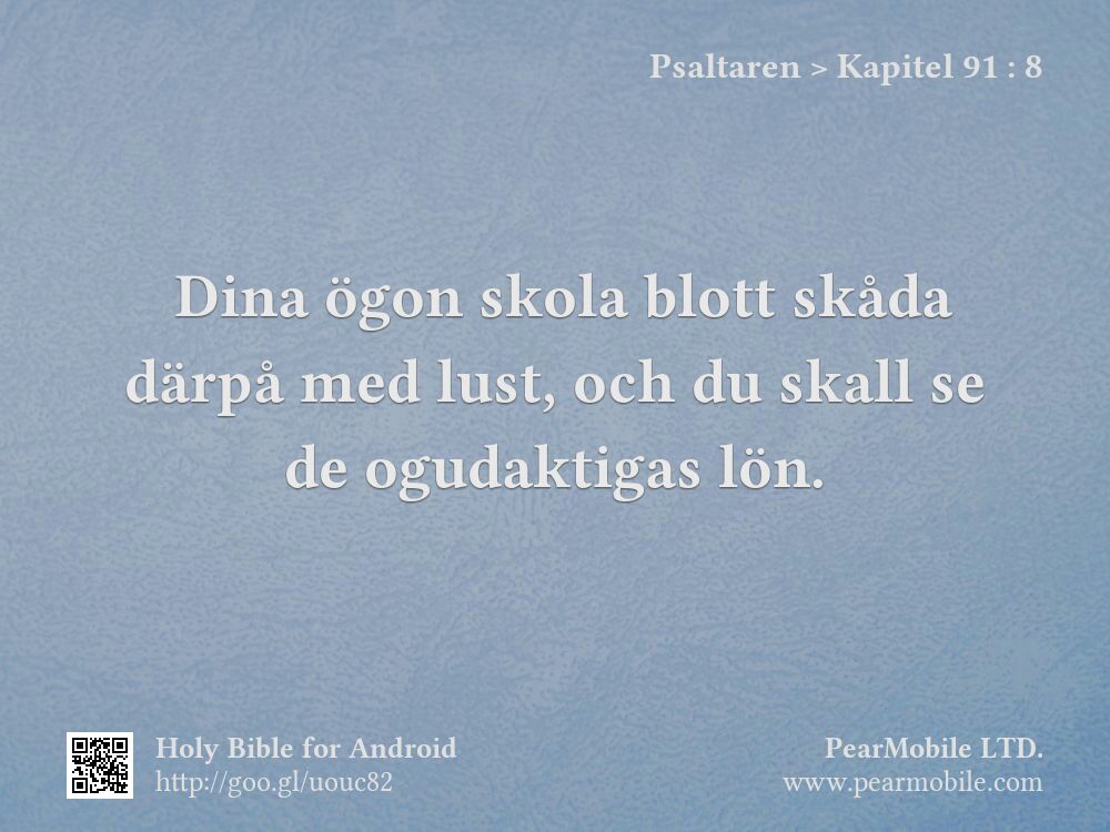 Psaltaren, Kapitel 91:8